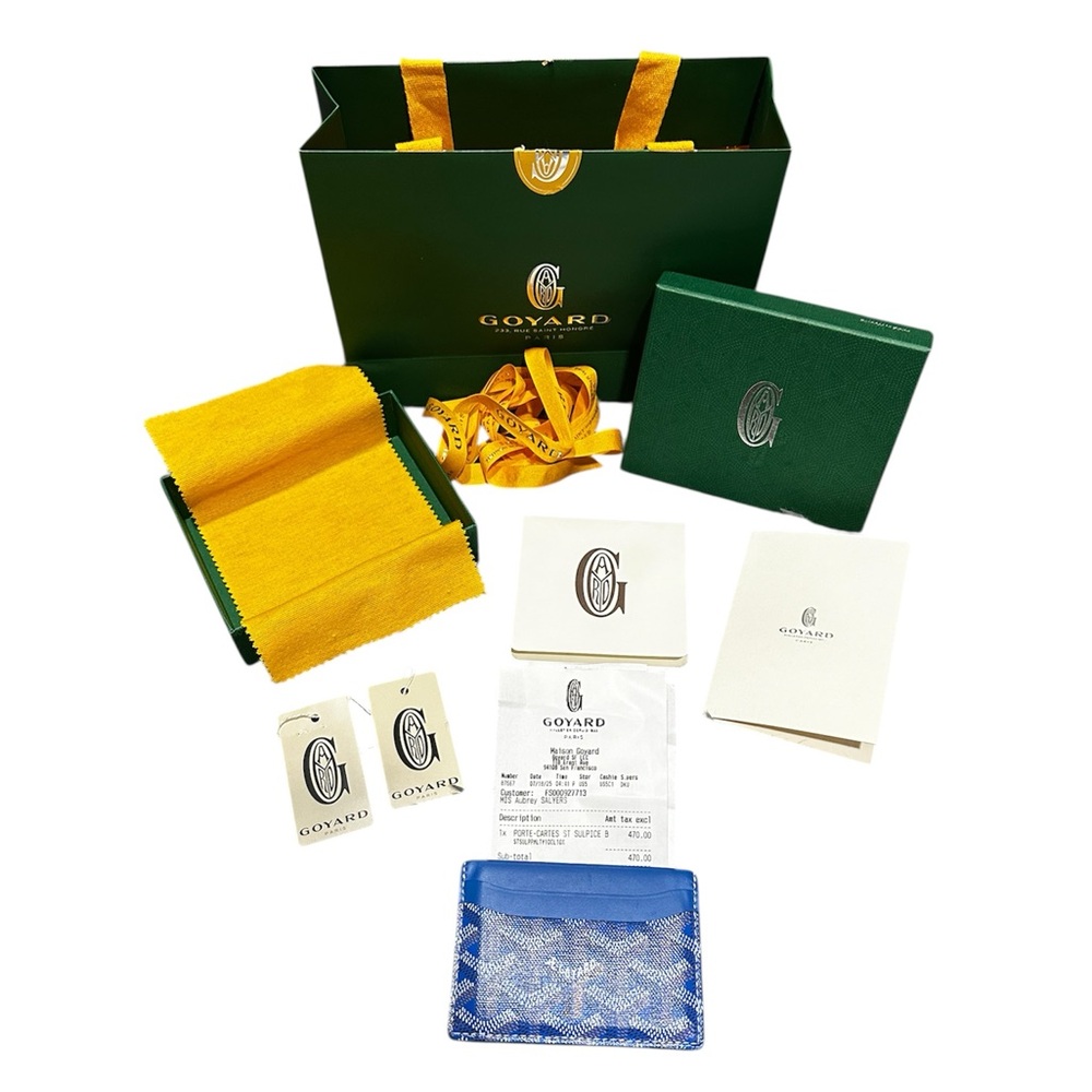 Goyard Saint Sulpice Card Holder AUTHENTIC Original Box, Tag, Bag, Receipt, Etc.